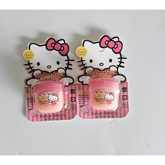 Kaliya Beauty Hello Kitty Moisturizing Peach Lip Balm 0.25oz Each (2pk) - Picture 1 of 1